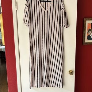 Zara stripe midi/maxi short sleeve dress